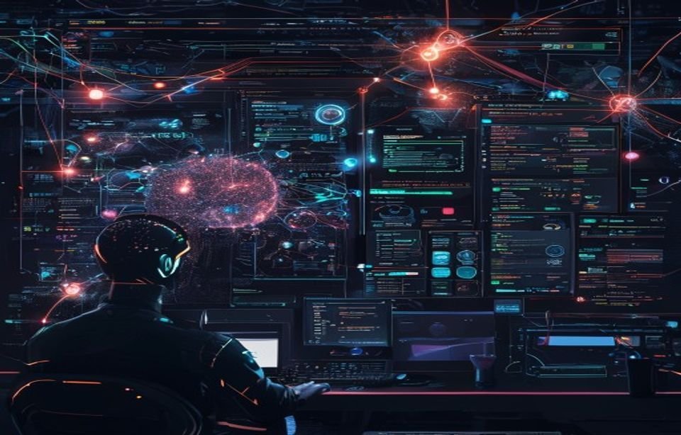 GPT-5.5 agentic coding dashboard with neural network visualization