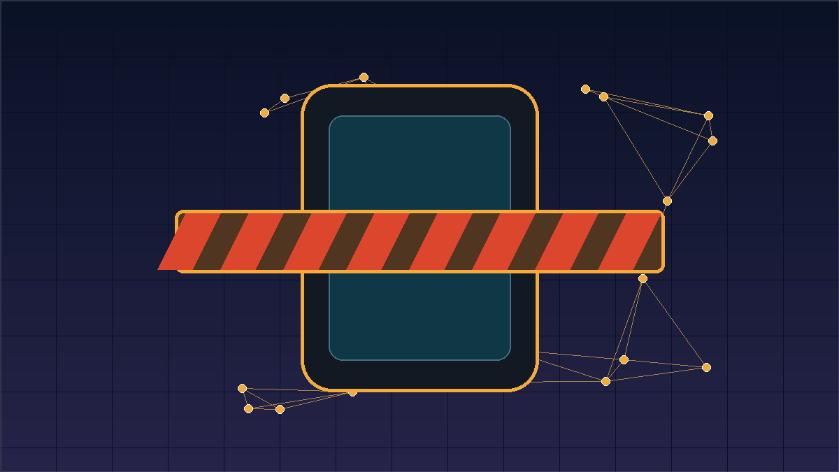 Government ID checkpoint blocking phone and social media access
