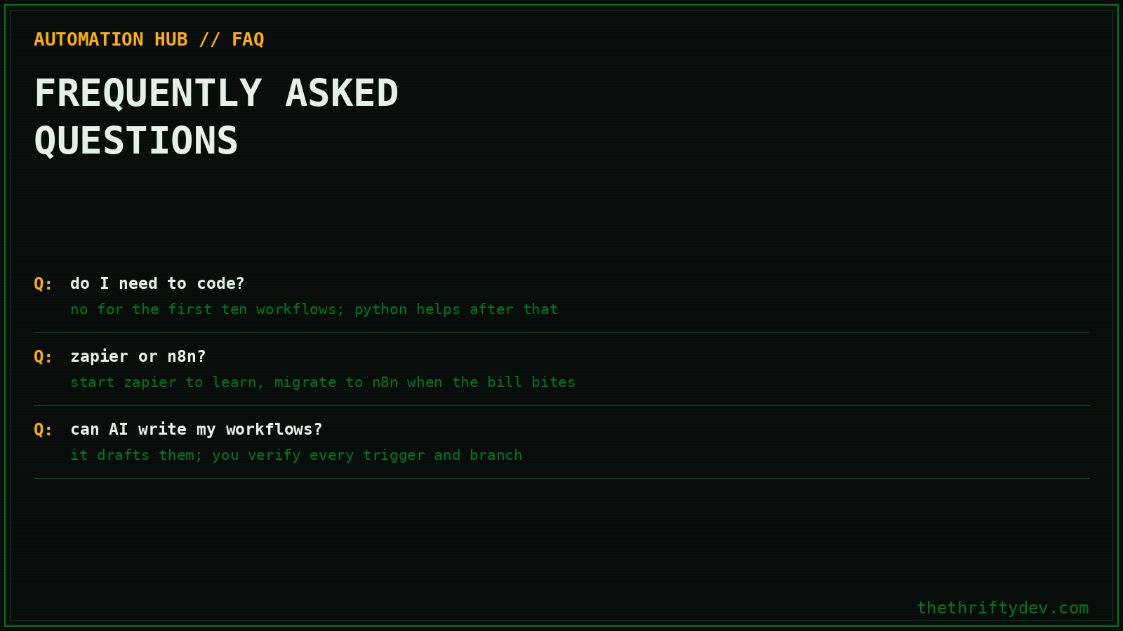 automation faq