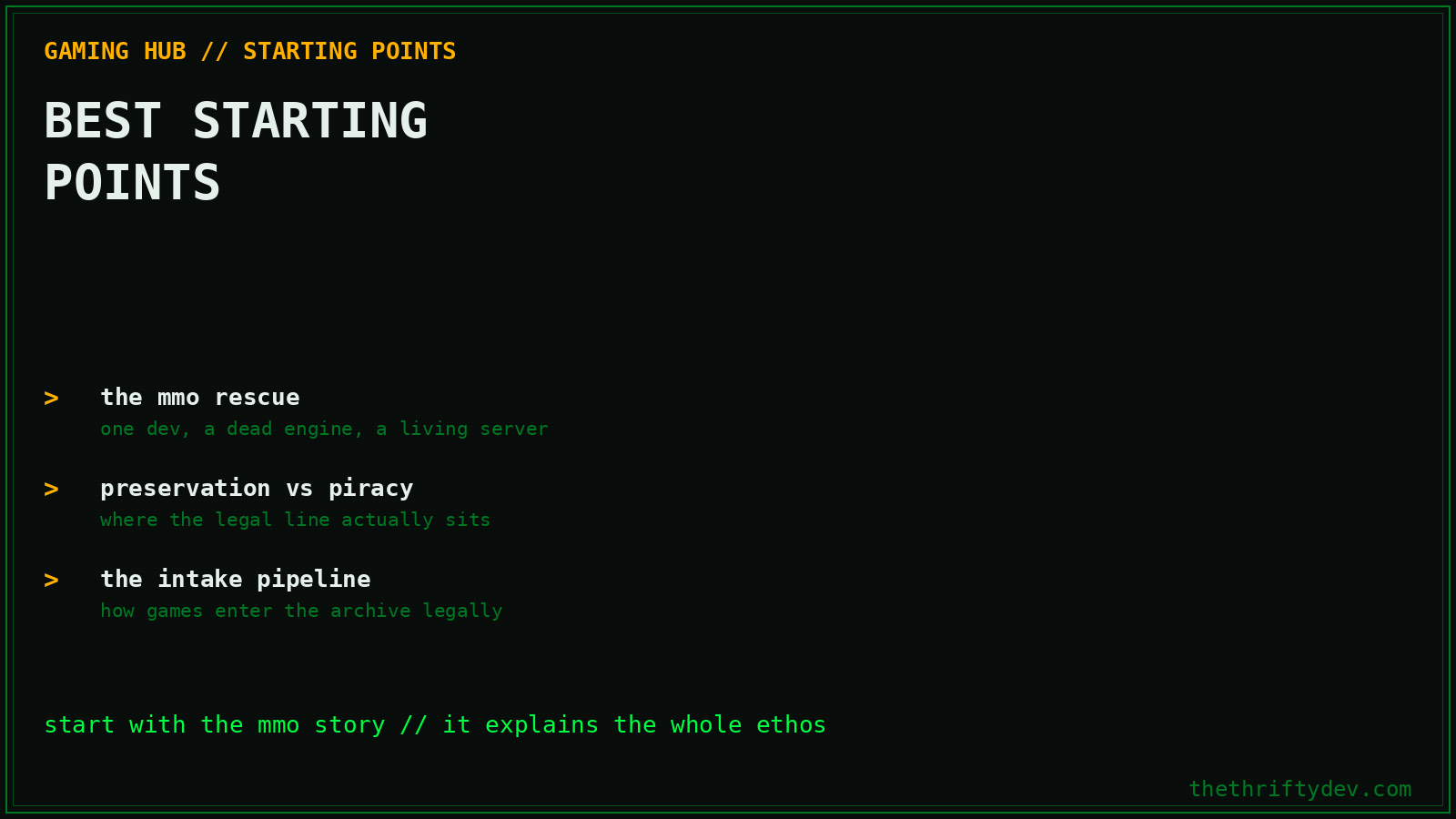 gaming 01 start